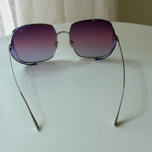 Tom Ford Toby-02 TF901 Sunglasses (Silver Frame, Purple Gradient Lenses) -